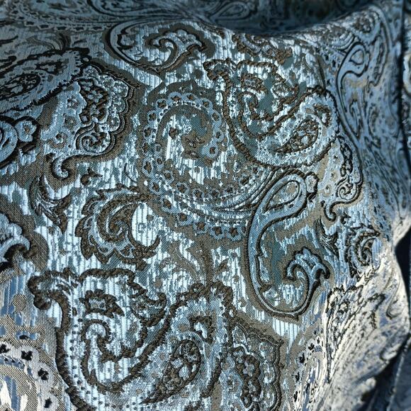 Angelino for Bermuda Shirt Mens 5XL Blue Paisley Jacquard Dress Shirt Big Tall - Picture 13 of 14